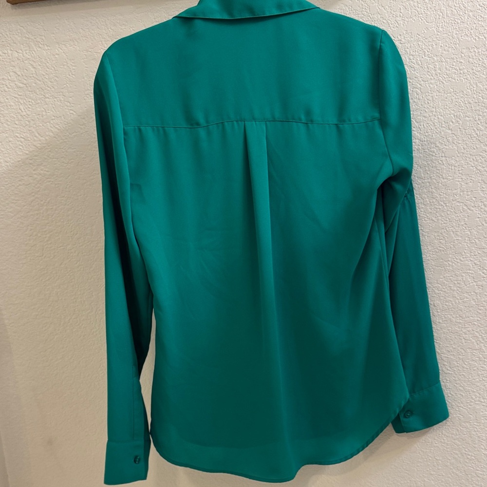 Express Green Button-Down Shirt - image 4